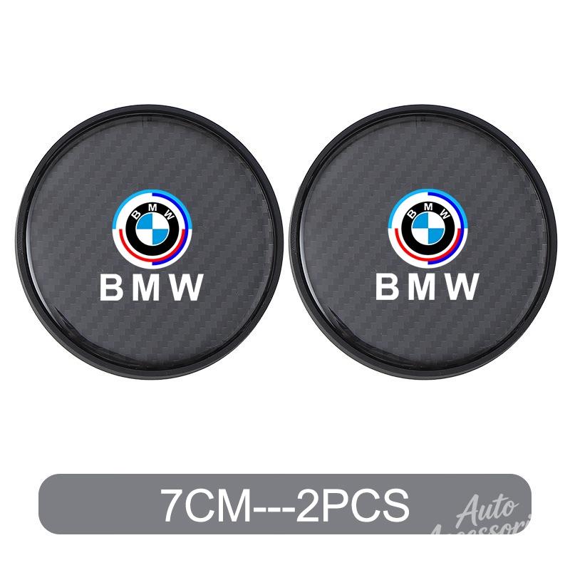 Non-slip Car Water Coaster Cup Carbon Fiber PVC Coaster Mat Accessories For BMW E46 E90 E60 F10 E39 F30 E36 F20 E87 E90 E70 E91 NS1