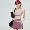 Tuta da fitness per celebrità di Internet donna schiena bella reggiseno pantaloncini pancia asciugatura rapida traspirante abbigliamento per allenamento yoga pilates