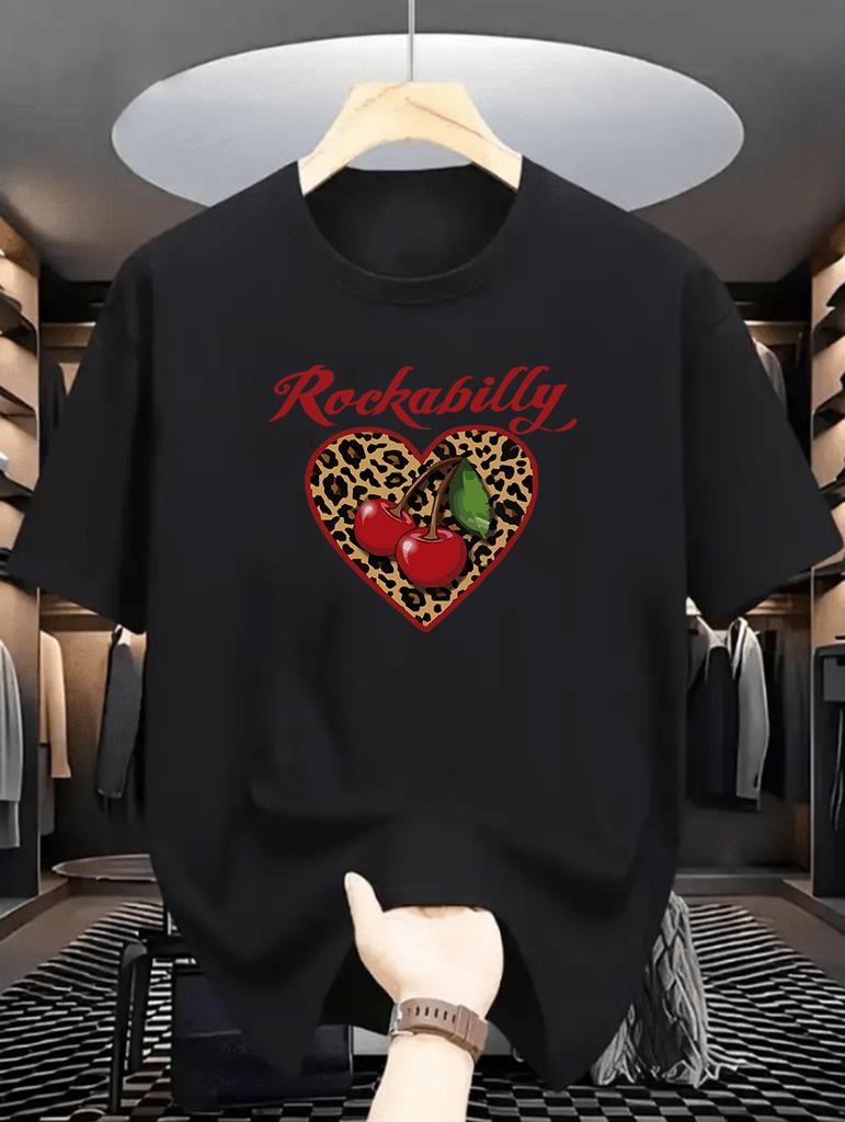 Girls Casual Short Sleeve Round Neck TShirt Summer with Fabric Playful Casual Shirts for Girls Cherry Graphic Tee Comfortable