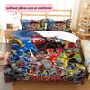Super Sentai Hero Squad Bedding Set Duvet Cover Pillowcase No Filler, Soft Home Bedroom Decor, Perfect Gift for Fans.chl