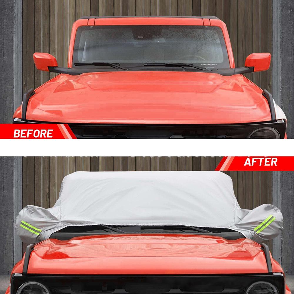 Car Cab Covers for Jeep Wrangler JK JL Hardtop 2/4 Doors 2007-2026 Outdoor Waterproof 210D Oxford Half Protector Cover