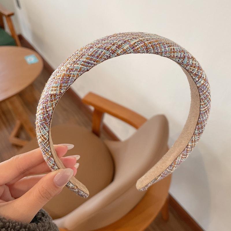 New Fashion Solid Color Wide Hairbands for Women Girls Vintage Simple Soft Elastic Hairband Headwear Hair Accessories