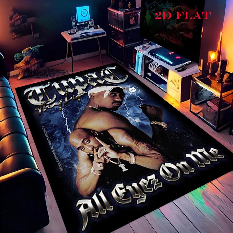 Vintage Hip Hop Portrait Carpet Living Room And Bedroom Mats Suitable For All Seasons Protective Pad Gift Art