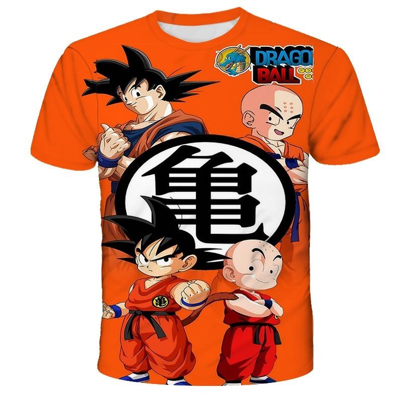 2026 Dragon Ball Z Graphic Print 3D Kids Summer Short Sleeve T-Shirt