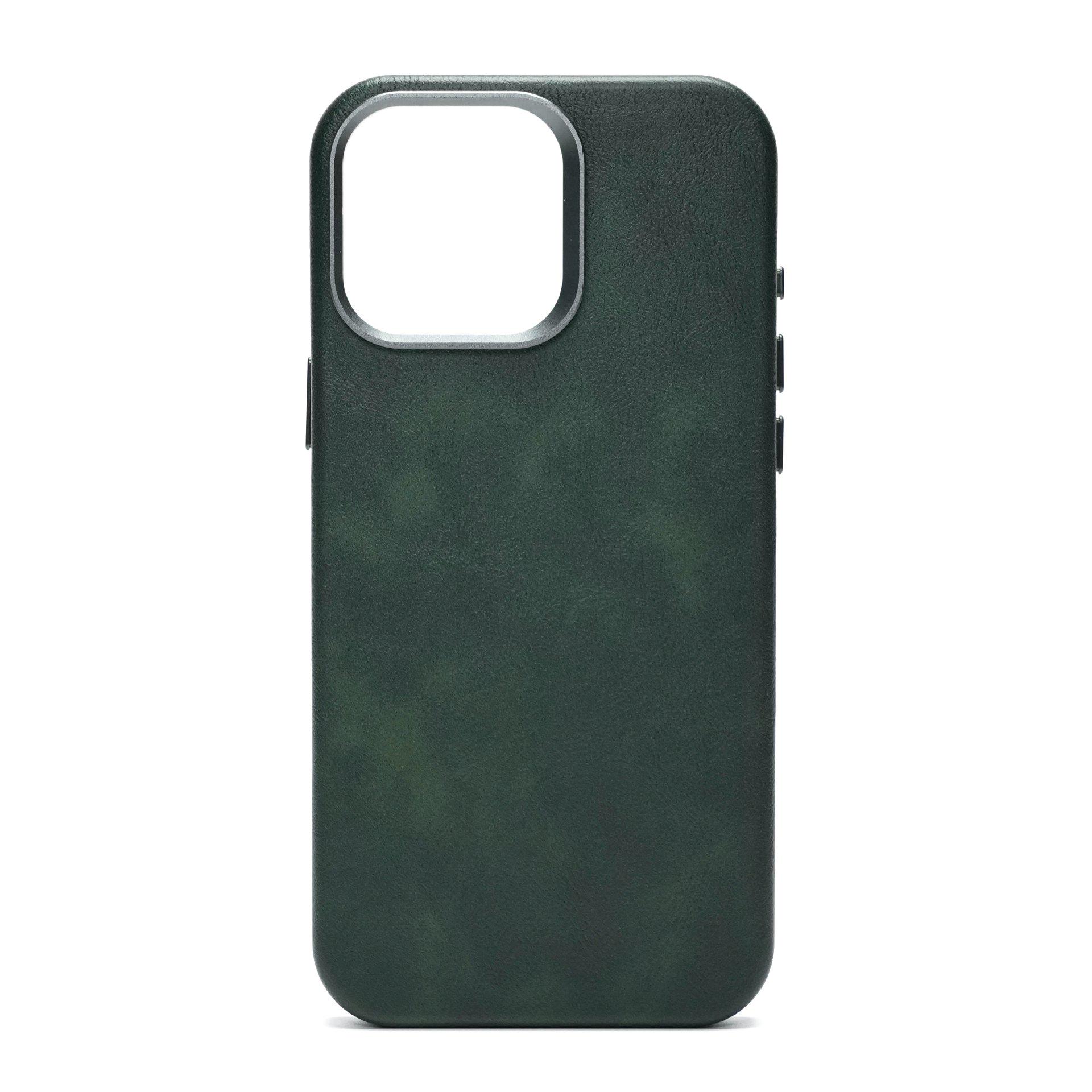

High-End Suede iPhone 16/17Pro Max Case with Large Camera Frame 15 Pro Max зелёный