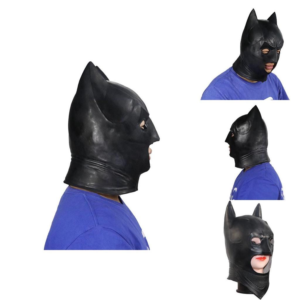 High-end Movie Classic Headgear Black Night Prince Latex Batman Mask Dark Knight Theme Prank Mask