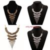 Fashionable And Creative Multi Layer Geometric Shape Women Metal Necklace For Fashion Enthusiasts
