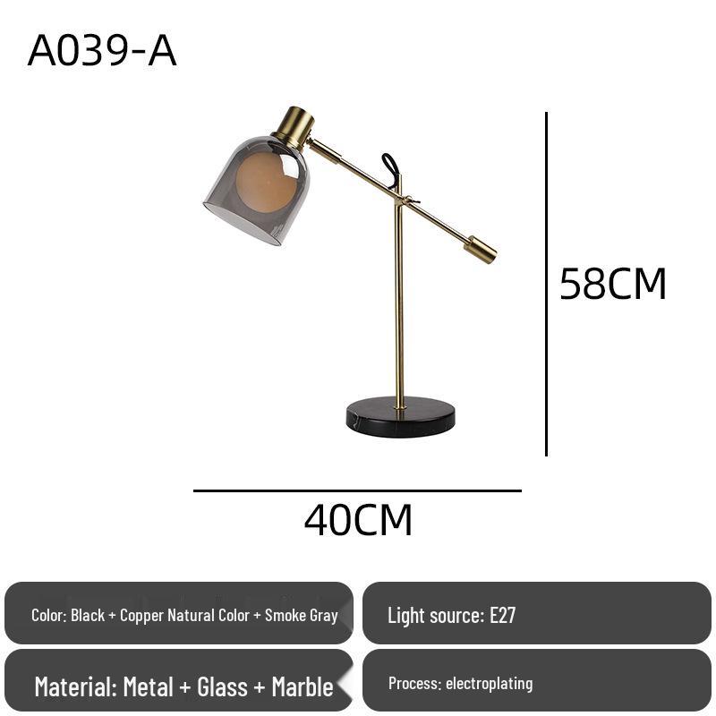 Nordic Modern Minimalist Glass Bedside Lamp for Designer Showrooms, Hotels & B&Bs