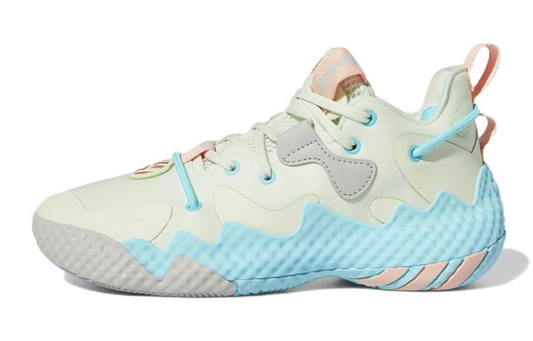Adidas Harden Vol.6 J Abrasion Resistant Abrasion Resistant Low top Children's Basketball Shoes Green GV8772