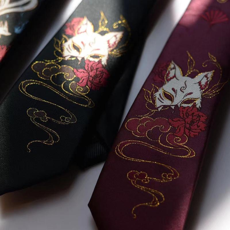 JK Uniform Tie Fox Tie Men Anime Ties For Men Hanfu Costume Photography Props Halloween Cosplay Props