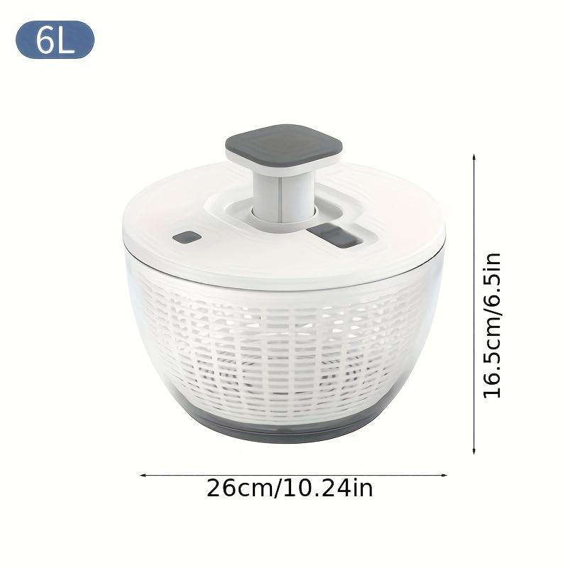 1.59gal Large Capacity Salad Spinner with Vegetable Chopper, Drain Basket, Bowl & Colander - Multifunctional Lettuce Spinner for Fruits & Vegetables