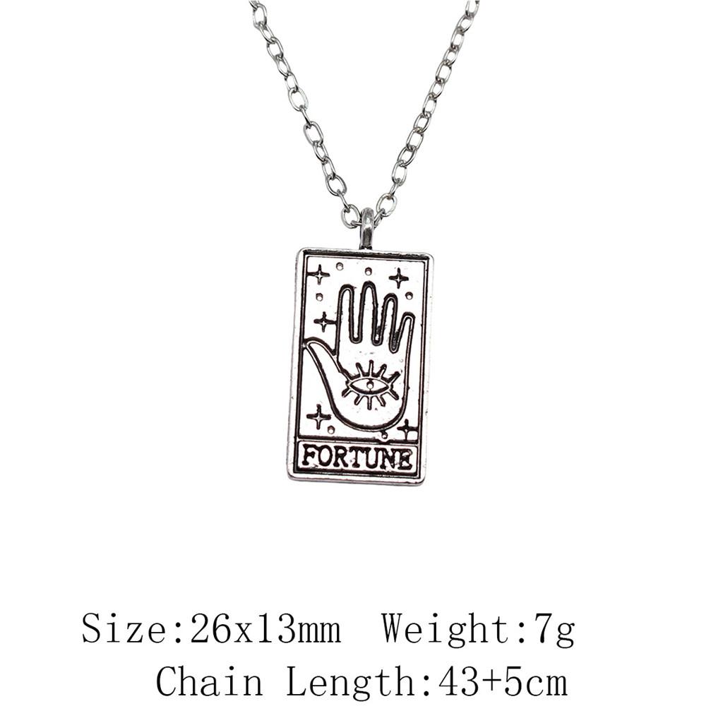 2025 Trend Chain Necklace Men Best Friendship Encouragement Tags Tarot Necklace On The Neck 43cm Chain Ornaments For Home Pendants And Necklaces