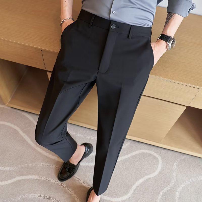 

Мужские летние легкие прямые брюки в корейском стиле 28 чёрный