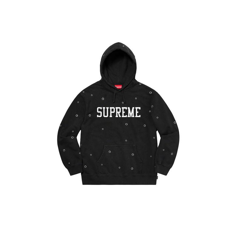 Supreme Eyelet Hooded Sweatshirt 'Red White' Men's SUP-SS20-671
