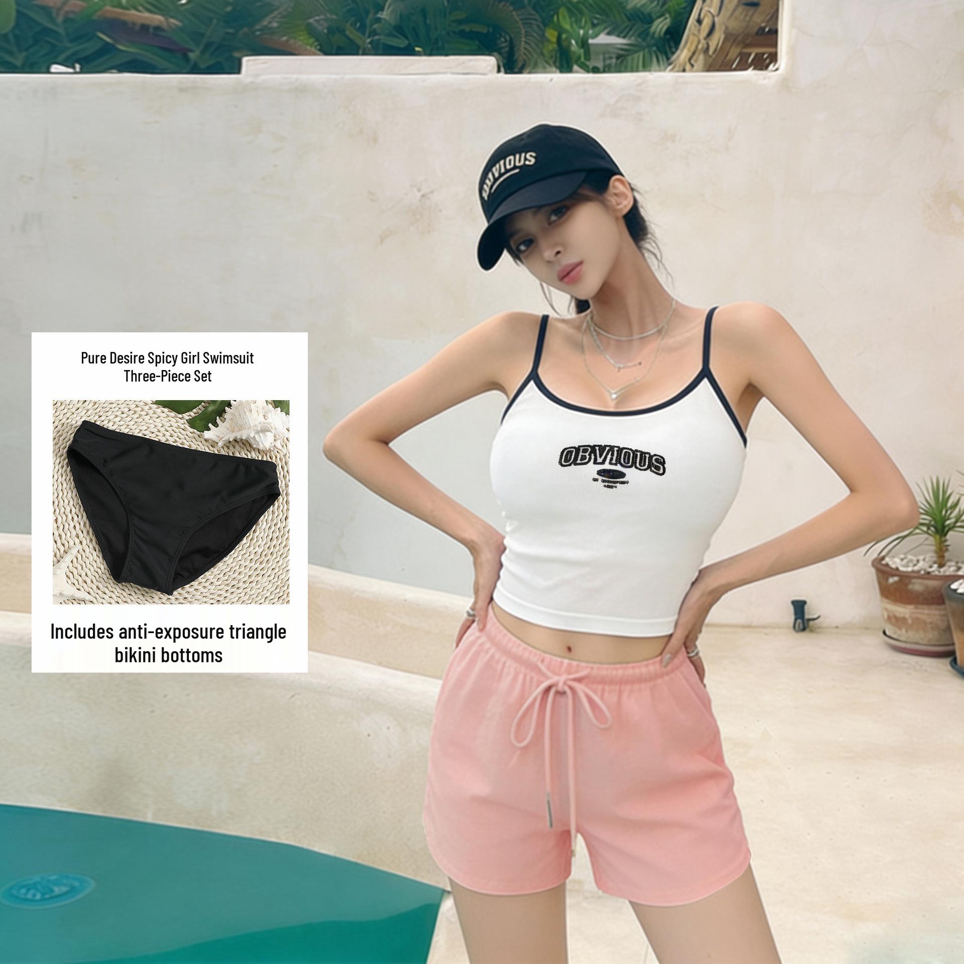 Women s Dopamine Retro Strappy Bandeau Push-Up Bikini One-Piece L