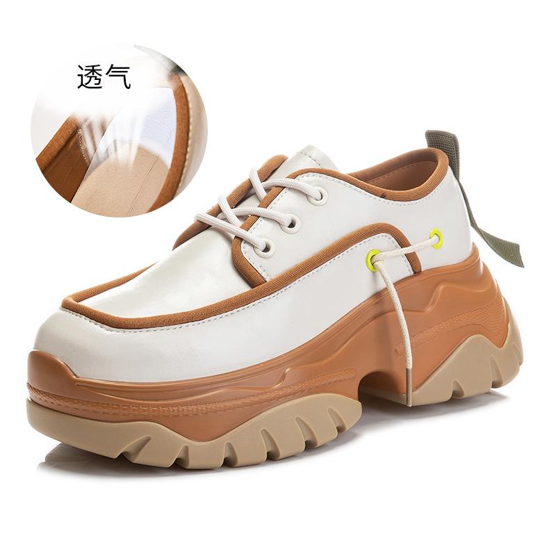 Small Leather Shoes with Suction Film Soles Women's 2025 Spring Single Shoes Women's New Muffin Women's Shoes British Style Platform Women's Loafers