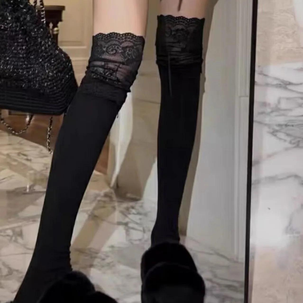 

1/2pairs Korean Sexy Lace High Stockings for Women Girls Thigh High Over The Knee Stockings Lolita Ladies Girls Boot Socks One Size