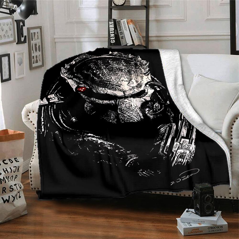 1pc Predator Alien Throw Blanket Soft Flannel, Cozy All Season Polyester Perfect for Home, Office