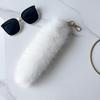 25cm Faux Fox Fur Tail Pendant Keychain for Bags & Accessories