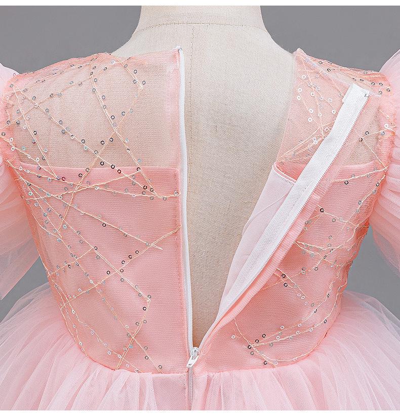 Girls' Mesh Princess Dress - Puffy Gown for Weddings, Holidays, Parties, Performances & Children's Day Gift.