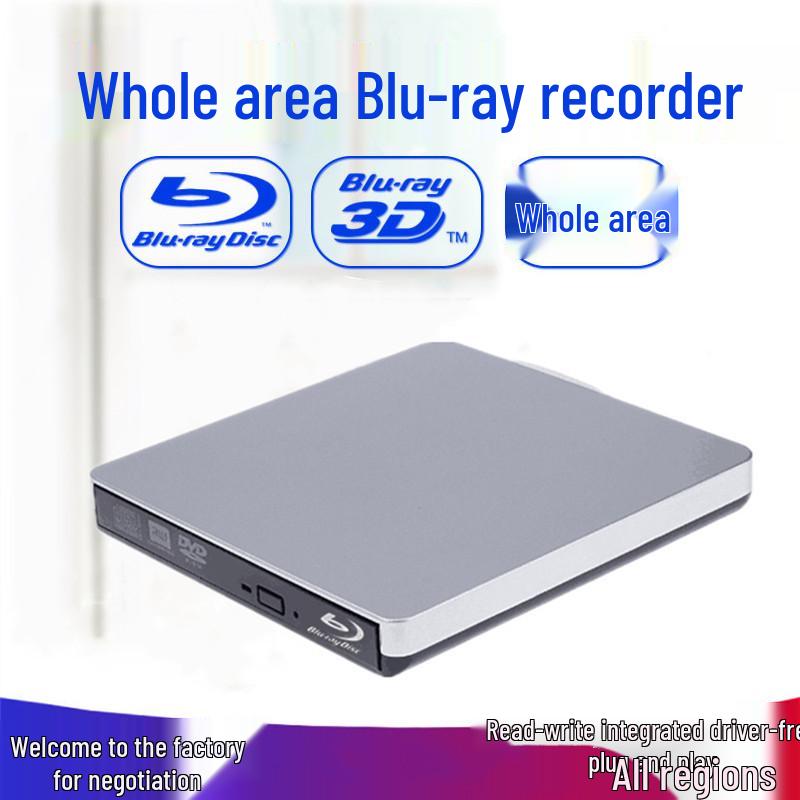 External Blu-ray Burner with 4K HD Support, USB 3.0 for Notebook/Desktop