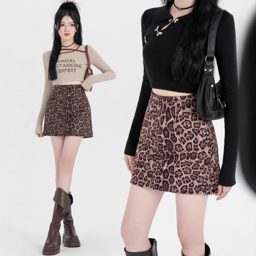 

Leopard Print High Waist A-Line Skirt for Women - Slimming Retro Fashion 4XL