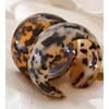 Eetit 60mm Leopard Print Resin Acrylic Wide Cuff Open Bracelet Bangle Fashion Attractive Jewelry Wrist Personality Accessories