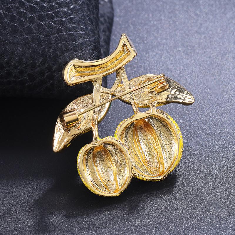 Mode Strass Metall Frucht Durian Broschen Für Damen Kleidung Mantel Party Accessoires Geschenke