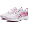 Li Ning Fabric Slip Resistant And Breathable Low Top Running Shoes Women's White Red ARMR022-7