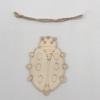 Creative Cartoon Wood Slice Pendant with Hemp Rope for DIY Christmas Tree Decoration Crafts