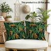 2pcs Jungle Leopard Print Throw Pillow Covers,Wild Tropical Animal Decorative Cushion Cases for Sofa Bedroom Living Room