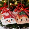 16 Pieces Christmas Candy Boxes Christmas Treat Gift Boxes Triangular Foldable Biscuits Boxes Christmas Candy Goody Container