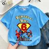 Super Man Number T Shirt Supermans Birthday Clothes Toddler Boy Girl Summer Short Sleeve Tee Anime Print Children Casual Tops