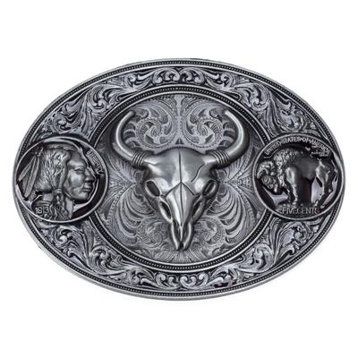 Bull Head Buckle Without Belt European And American Style Smooth Buckle Large Buckle Metal Buckle