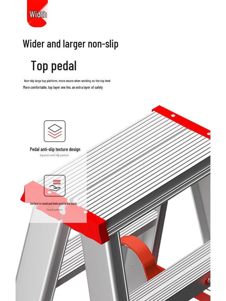 Ruiyang Aluminum Alloy Portable 2m A-frame Folding Ladder