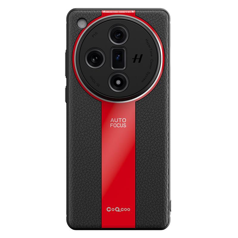 Q.COO Für Oppo Find X7 5G Hülle PU-Leder+TPU+Acryl Kratzfest Handyhülle