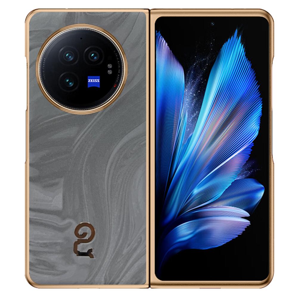 For vivo X Fold3 Case PU Leather Hard PC Folding Phone Cover