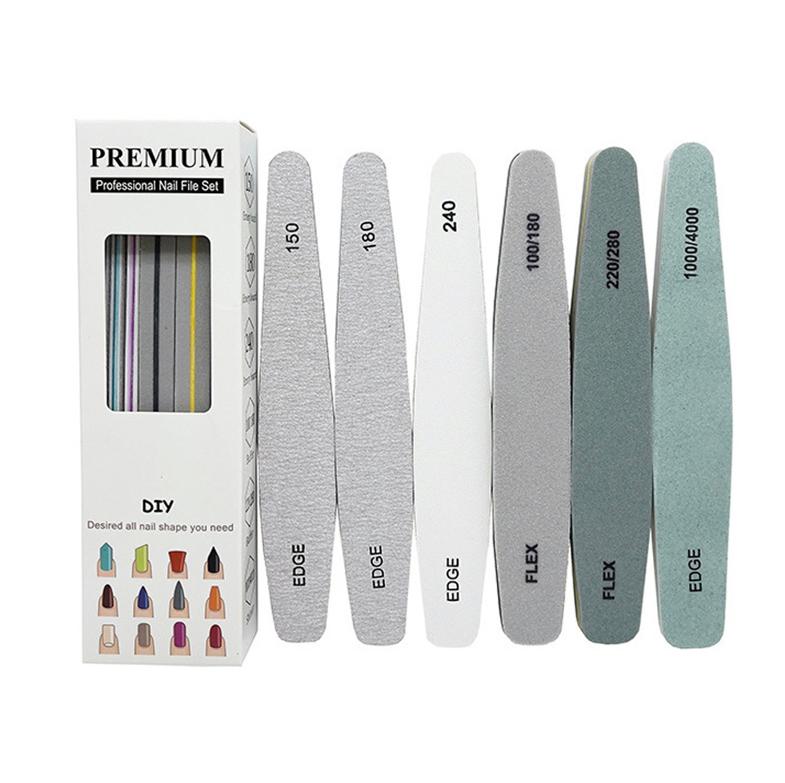 Хороший профессиональный двухсторонний гелевый блок-баф для ногтей Профессиональный набор блоков-пилок для ногтей Баф Наждачный