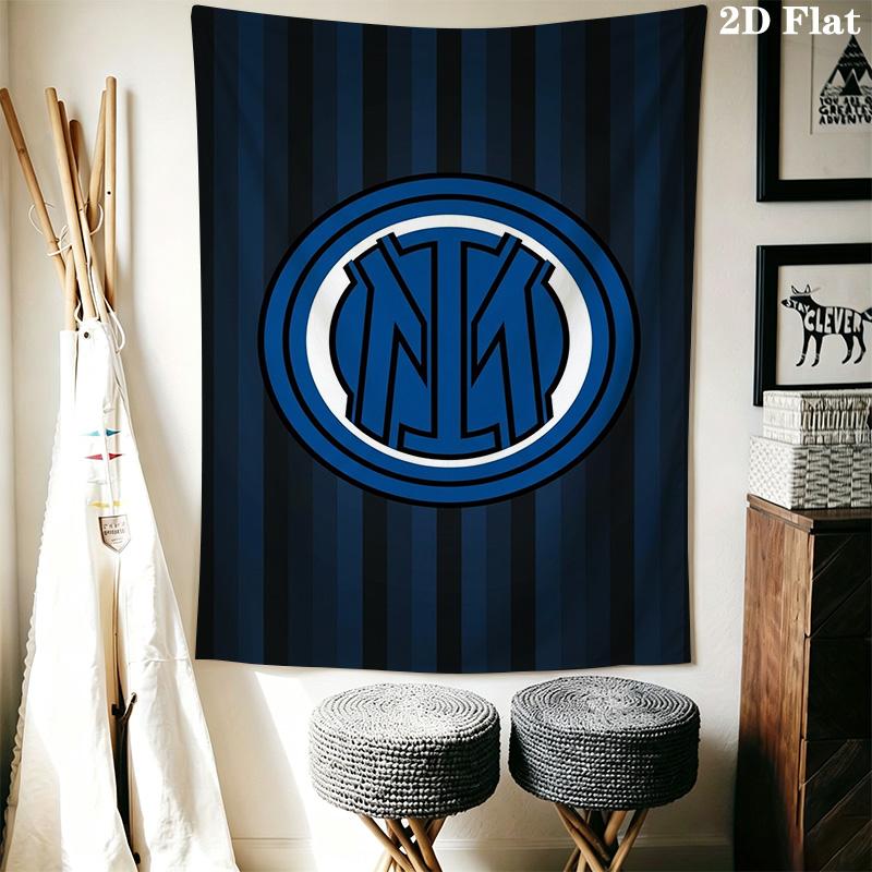 Inter Milan Emblem Wallpaper Threepiece Set 1 Duvet Cover 2 Pillowcase Without Core Duvet Cover And Pillowcase Christmas Birthday Gift