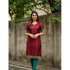 Indian Designer Fandy Satin Kurta Women's Office Wear Top Tunic Kurti Dress