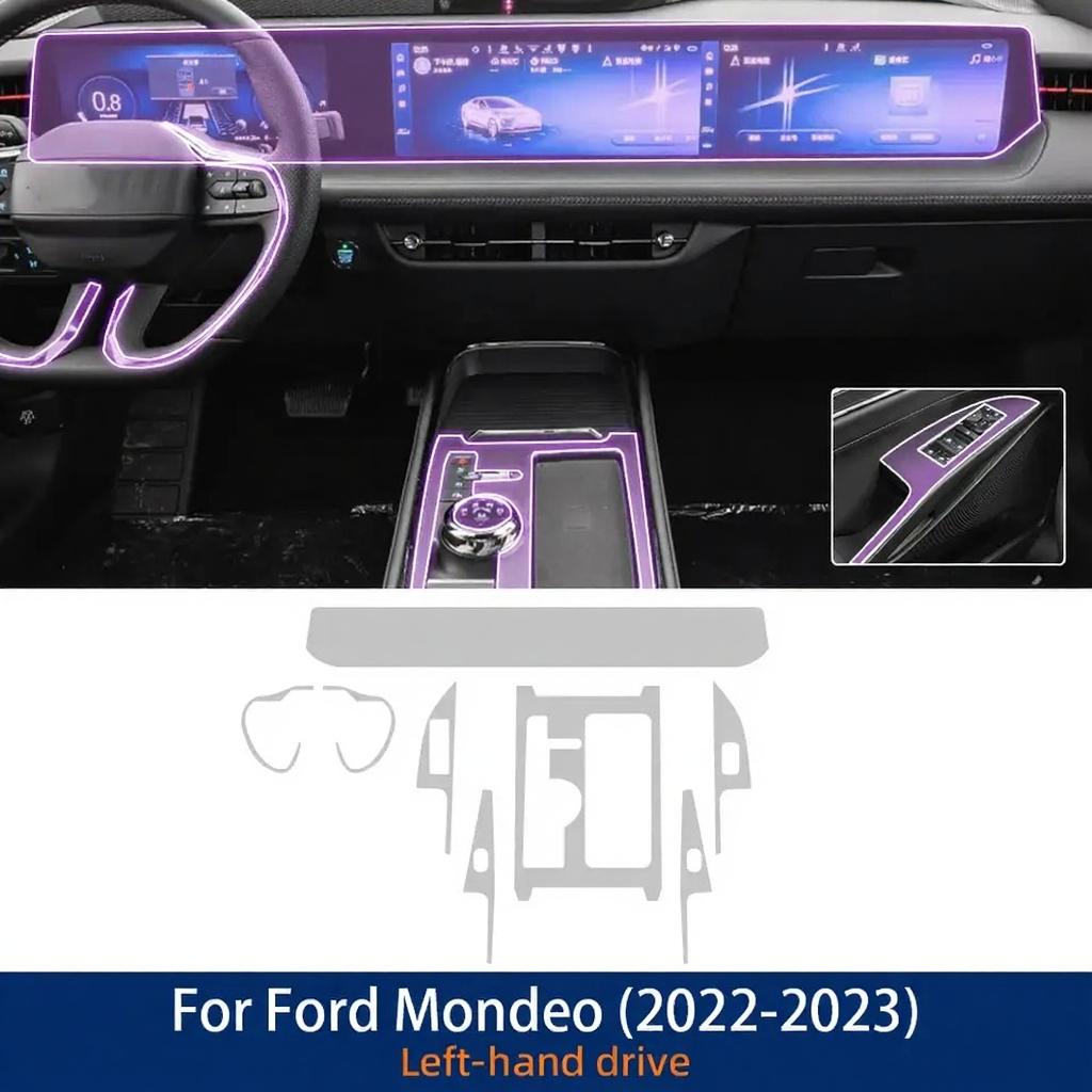 Für Ford Mondeo - Auto Innenraum Mittelkonsole Schutz Kratzfest Aufkleber Transparent Automobil TPU Schutzfolie
