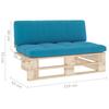 Outdoor Center Sofa Pallet Design Pressure Treated Pine Wood