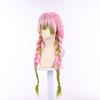 Kanroji Mitsuri Demon Slayer Pink-Green Cosplay Wig with Cap & Big Braid