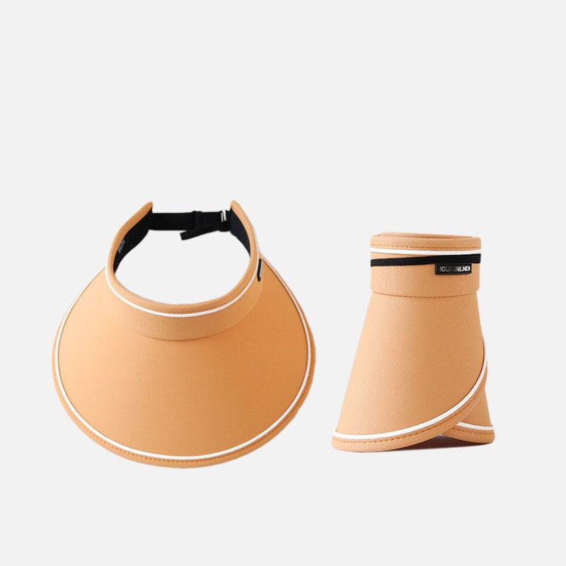 

WTEMPO Женские летние складные солнцезащитные шляпы с широкими полями для путешествий и отдыха, пустые верхние дышащие солнцезащитные шляпы 1pc оранжевый