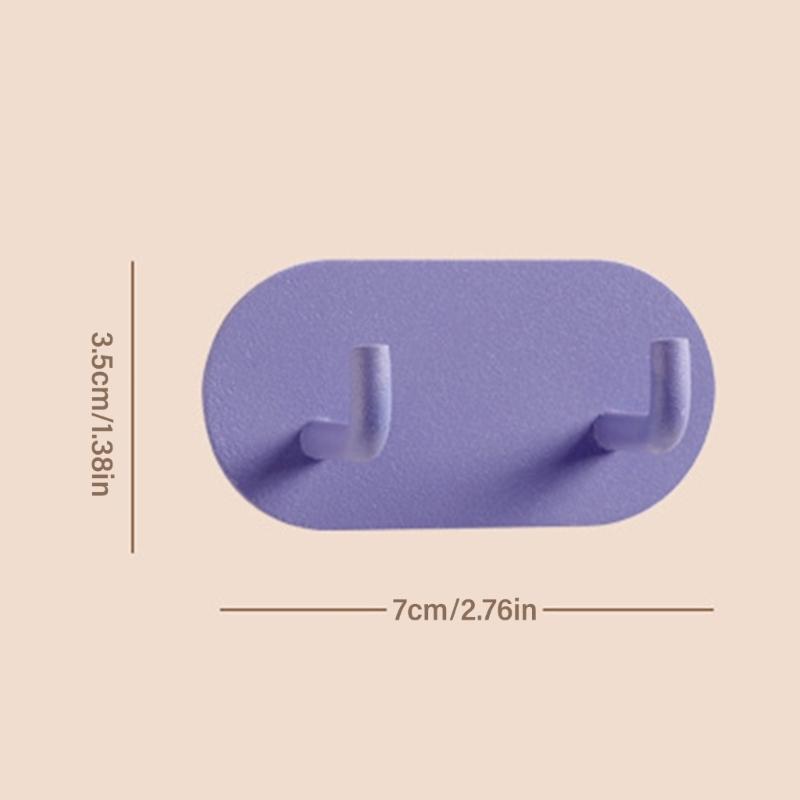 Stick On Hook Double Hanging Not Damage Installation Home Organization Versatile Self Adhesive Hook for Bathroom Kitchen