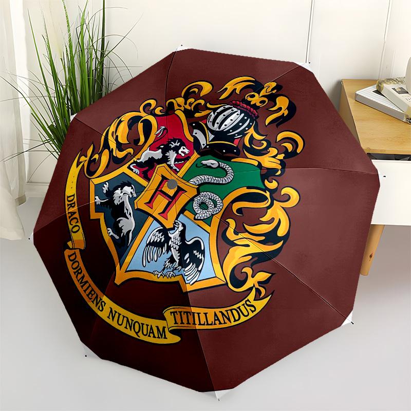 

1pc Hogwarts Crest Umbrella with Plastic Handle,Cartoon Pattern,Suitable for All Seasons Multi-functional Umbrella354