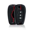 Silicone Remote Flip Car Key Case for Chevrolet Cruze Trax LS Badge Spark Sonic Aveo Tracker Onix RS Trailblazer Accessories Fob