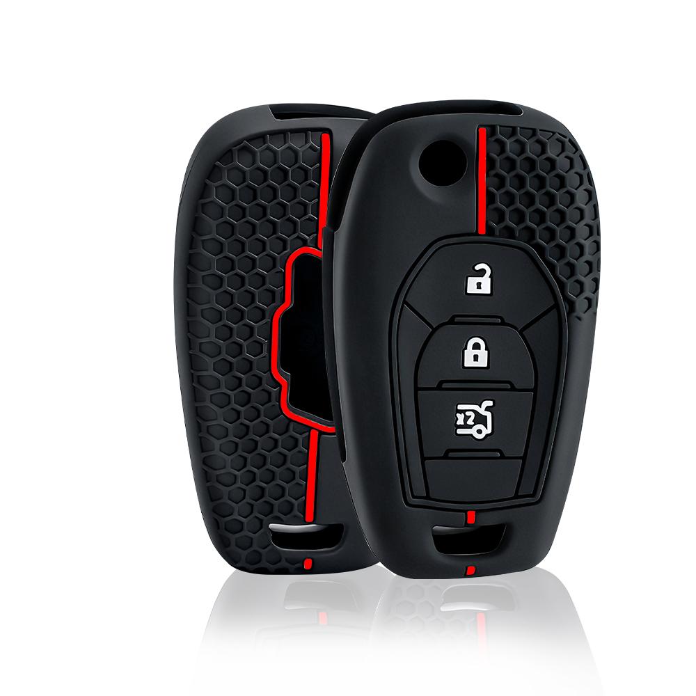 Silicone Remote Flip Car Key Case for Chevrolet Cruze Trax LS Badge Spark Sonic Aveo Tracker Onix RS Trailblazer Accessories Fob
