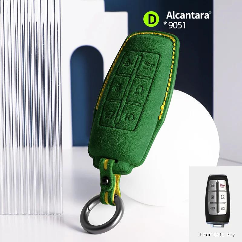 Interior Mouldings Car Key Case Cover Shell For Hyundai Genesis G80 GV70 Gv80 GV90 2020 2021 2022 2023 2025 Remote Protector Int