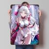 Anime Girl With White Hair and Dress Poster Customized Wall Art Vintage Metal Signs Retro Tin Plaque for Man Cave Desk Decor
